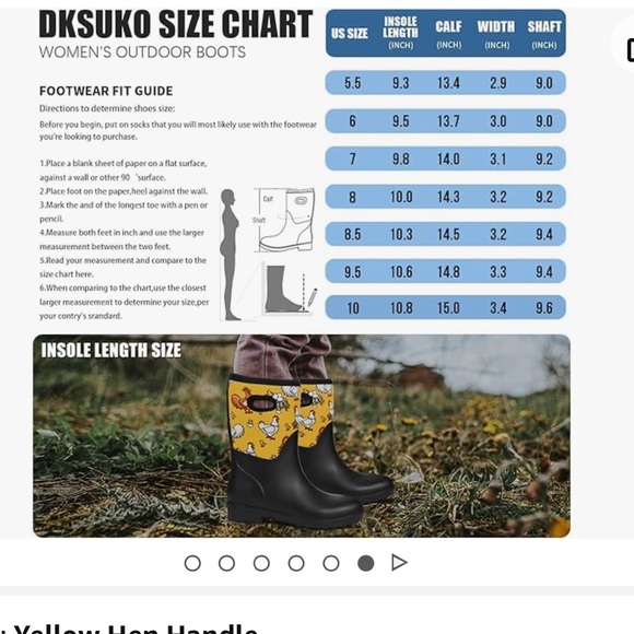 DKSUKOUS Shoes Women Muck Boots Midcalf Rubber Rain Bootswaterproof Size 7 Poshmark